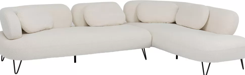 Narożniki-KARE Design Narożnik Peppo 286x196 Cm Biały Prawy