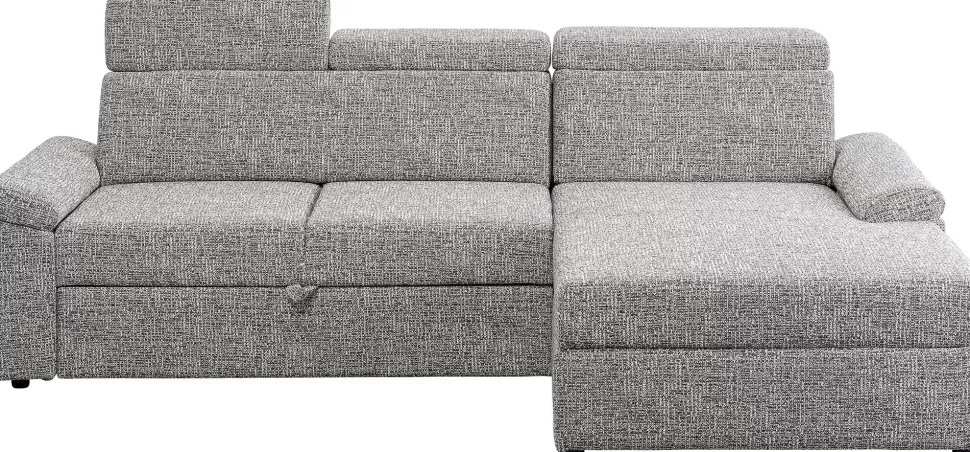 Narożniki-KARE Design Narożnik Prawy Rozkładany Z Pojemnikiem I Zagłówkami 250x170 Cm