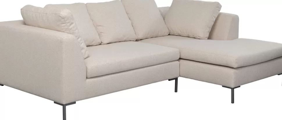 Narożniki-KARE Design Narożnik Prawy W Kolorze Kremowym Nogi Stalowe 250x167 Cm