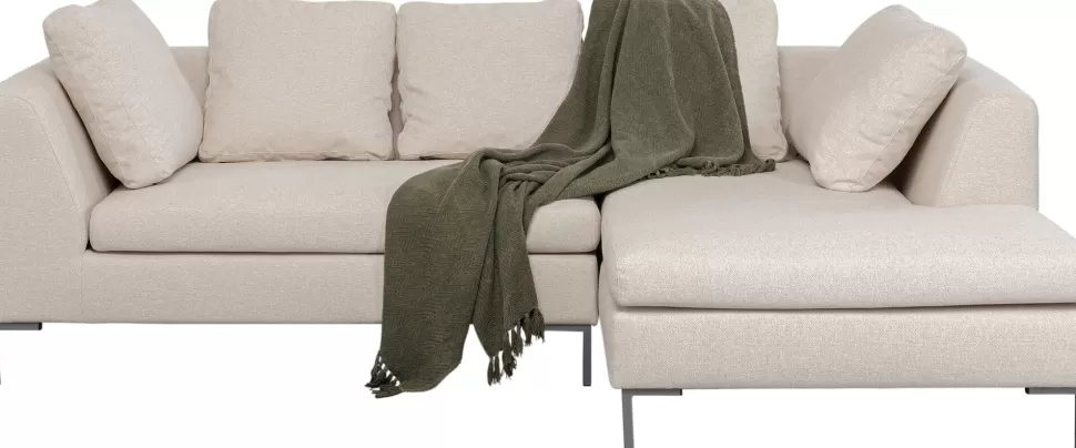 Narożniki-KARE Design Narożnik Prawy W Kolorze Kremowym Nogi Stalowe 250x167 Cm