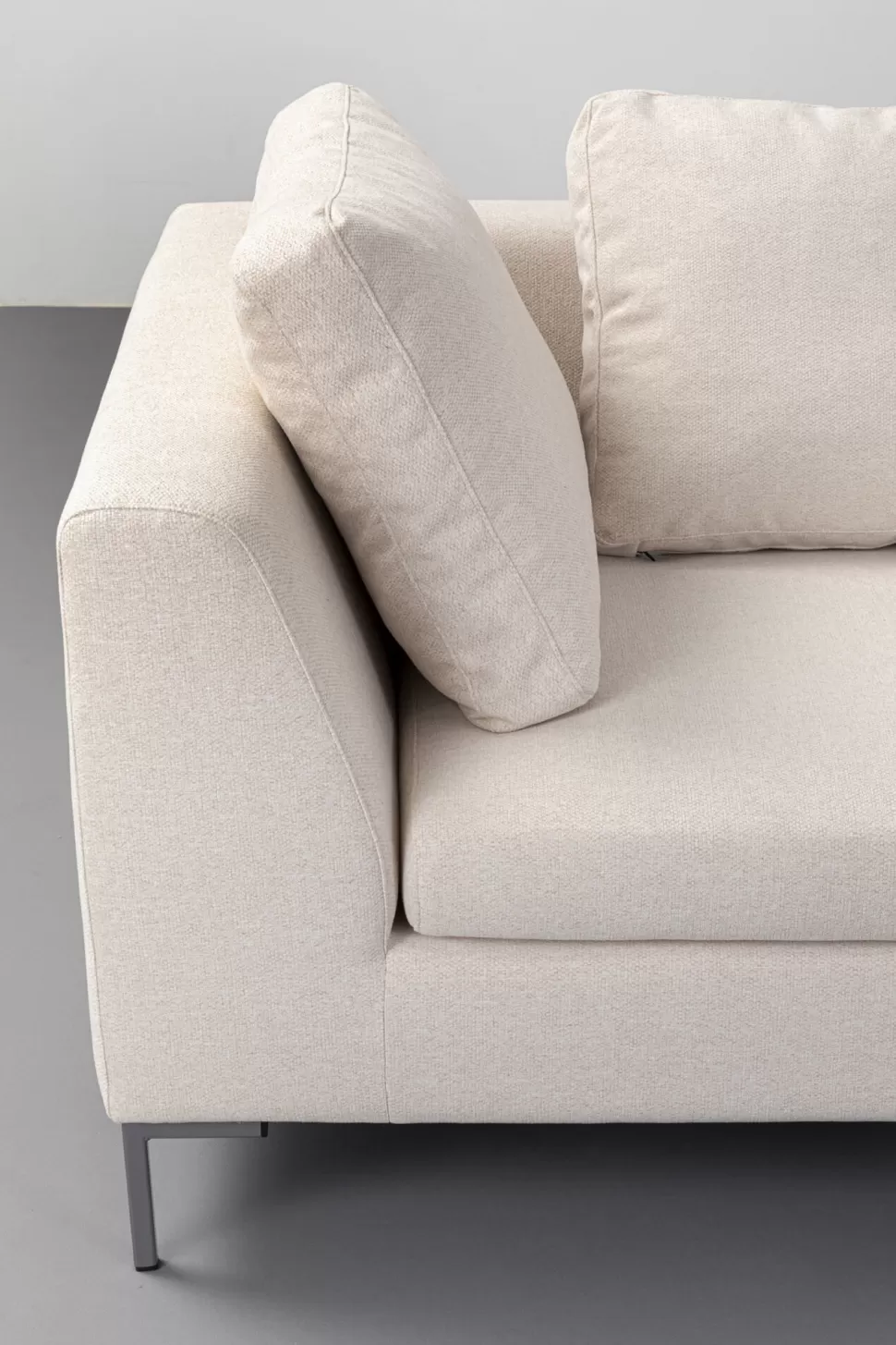 Narożniki-KARE Design Narożnik Prawy W Kolorze Kremowym Nogi Stalowe 250x167 Cm