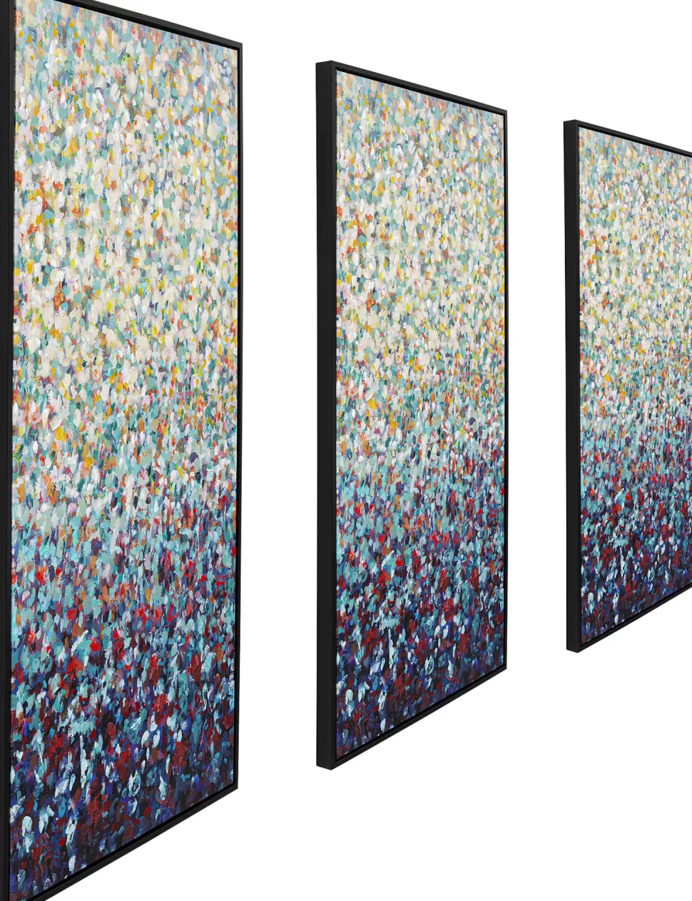 Obrazy-KARE Design Obraz 3-elementowy Kolorowy Do Salonu Ręcznie Malowane Detale 240x160 Cm