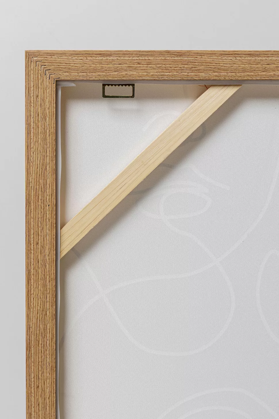 Obrazy-KARE Design Obraz 3-kolorowy Twarze Abstrakcyjne Rama W Kolorze Naturalnym 90x120 Cm