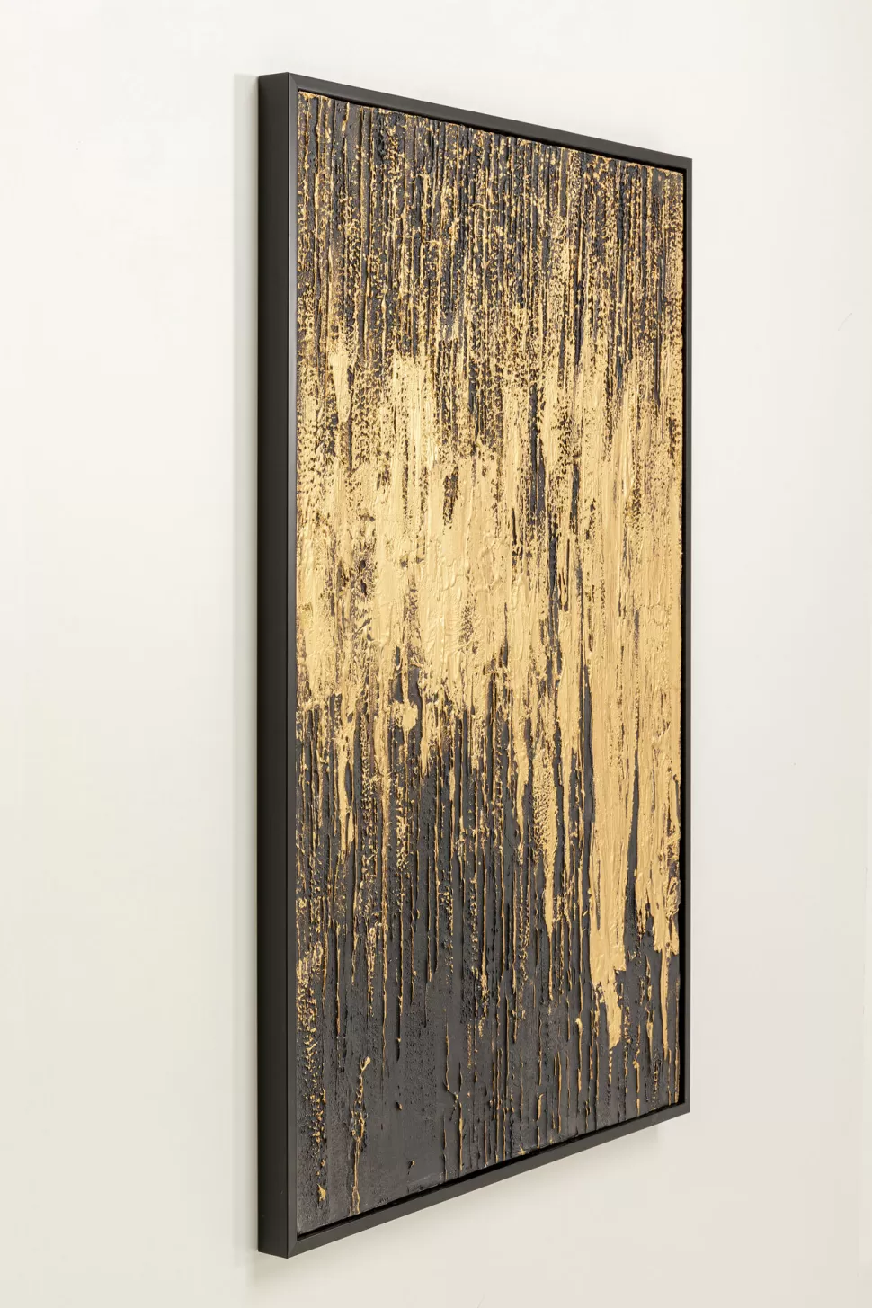 Obrazy-KARE Design Obraz Abstract 80x120 Cm Czarno-złoty