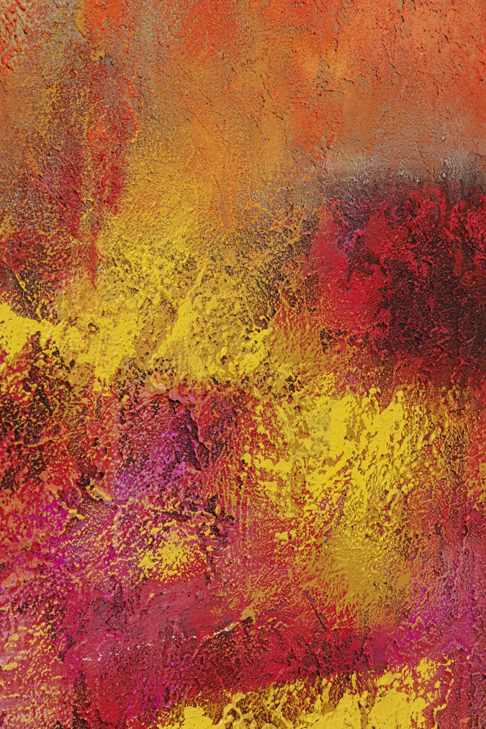 Obrazy-KARE Design Obraz Do Salonu Duży Ręcznie Malowany Odcienie Czerwieni 125x215 Cm