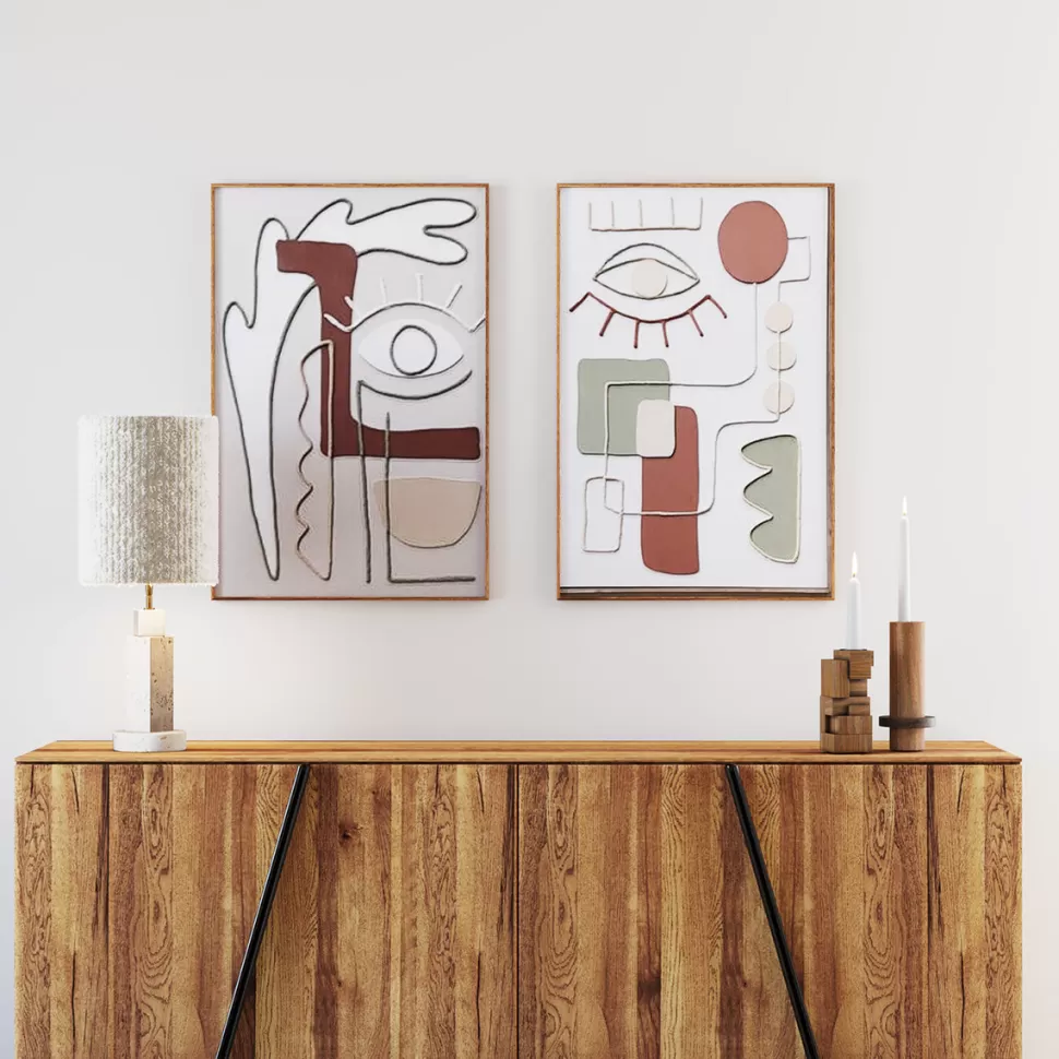Obrazy-KARE Design Obraz Do Salonu Oko Z Kolorowymi Wzorami 60x90 Cm