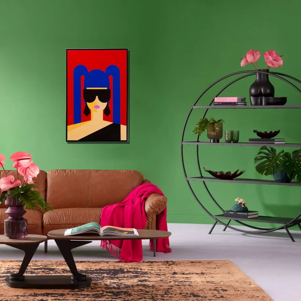 Obrazy-KARE Design Obraz Kolorowy Do Salonu Dziewczyna W Okularach 60x90 Cm