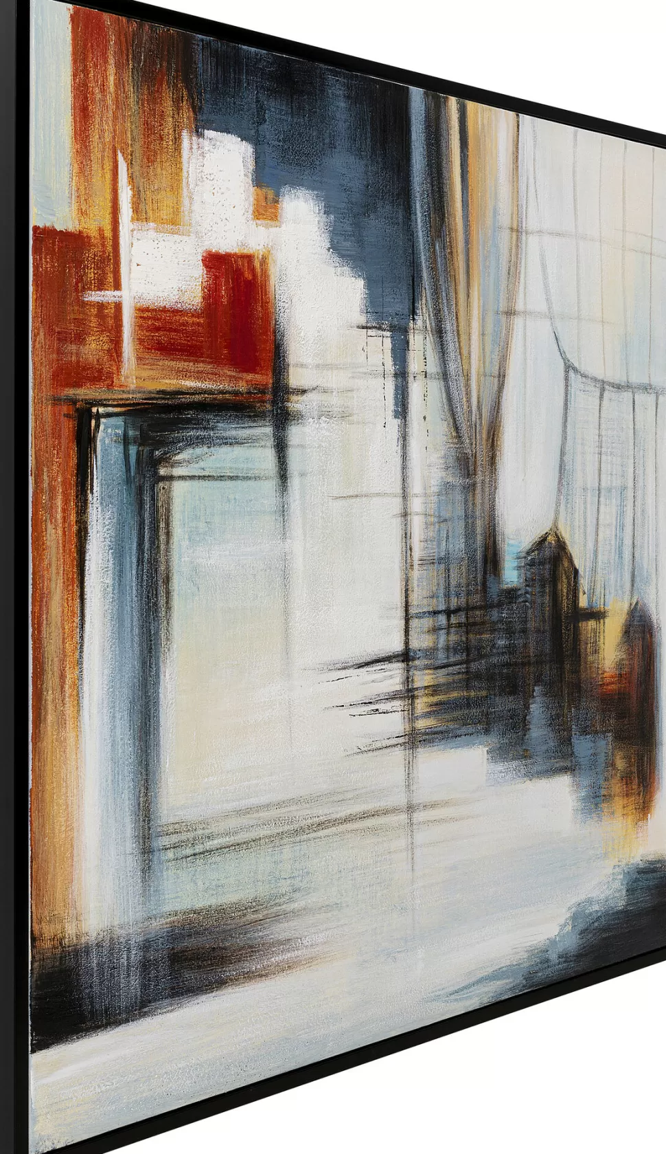Obrazy-KARE Design Obraz Kolorowy Ręcznie Malowany Motyw Abstrakcyjny 100x100 Cm