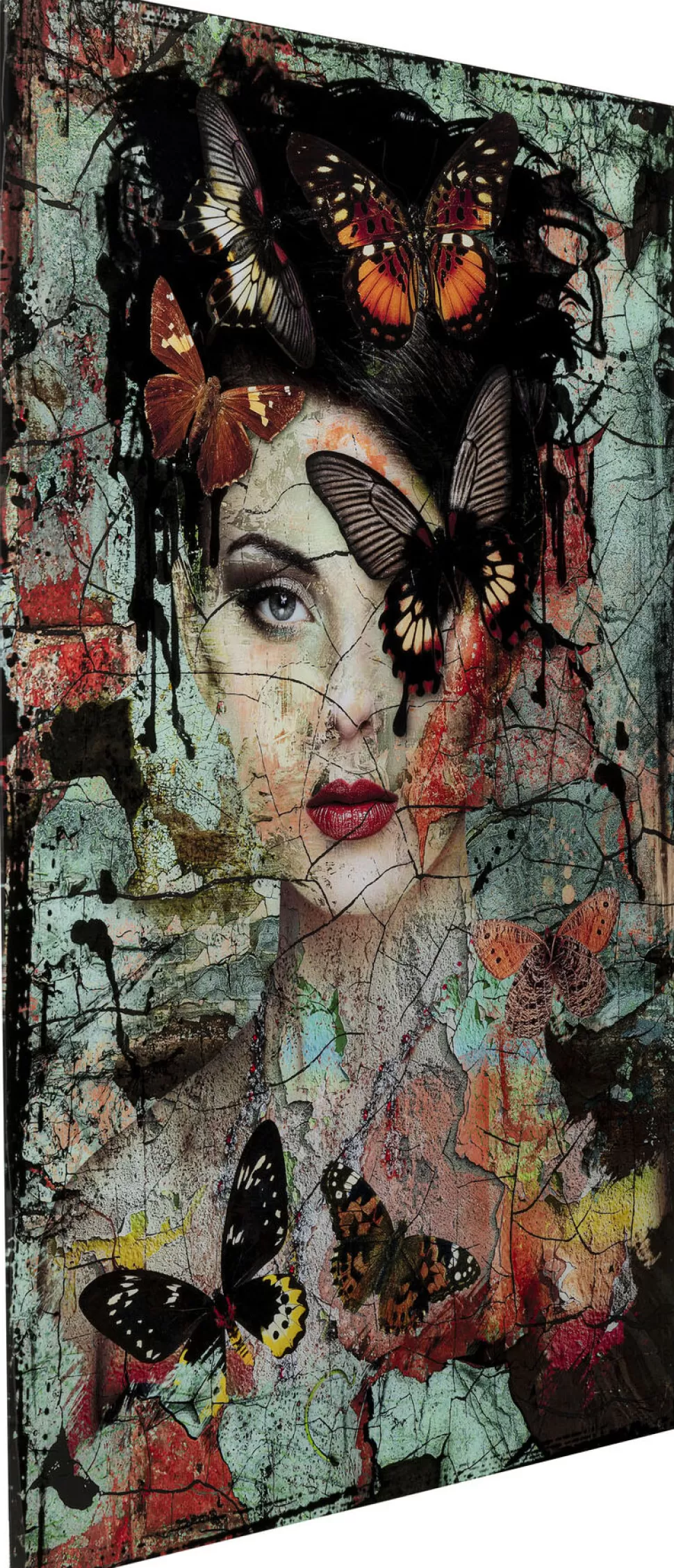 Obrazy-KARE Design Obraz Lady Butterfly 100x150 Cm Kolorowy