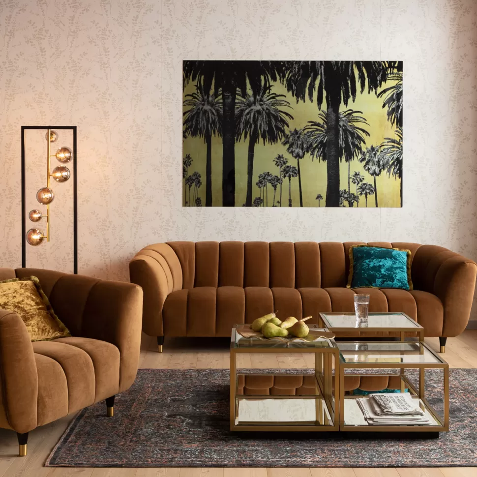 Obrazy-KARE Design Obraz Metallic Palms 180x120 Cm