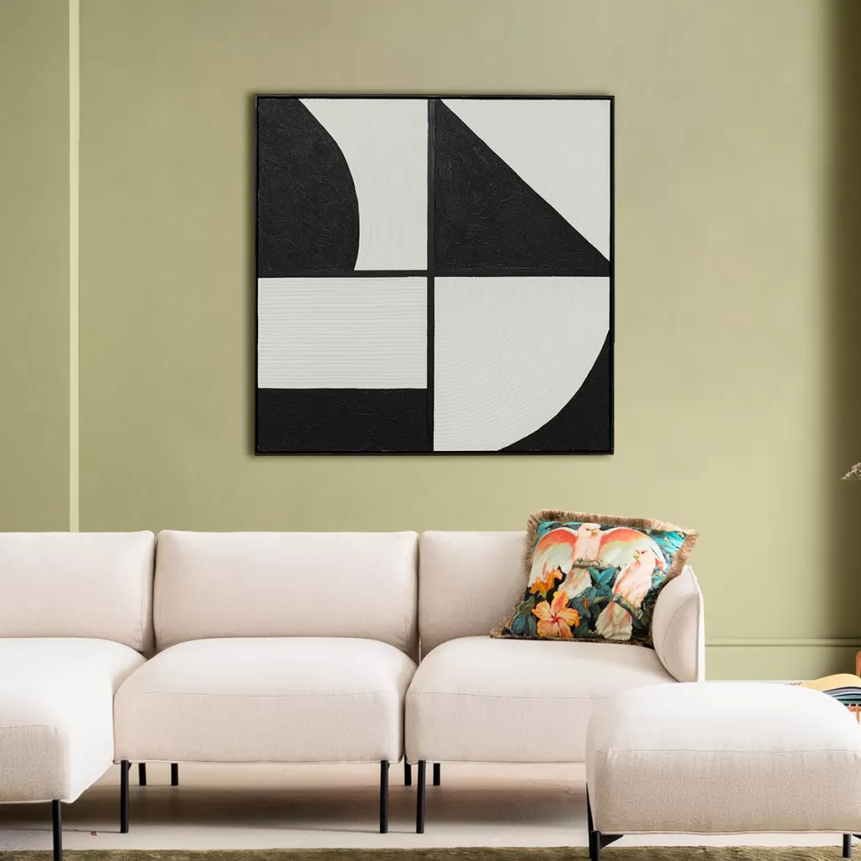 Obrazy-KARE Design Obraz Modulo 100x100 Cm Czarno-biały