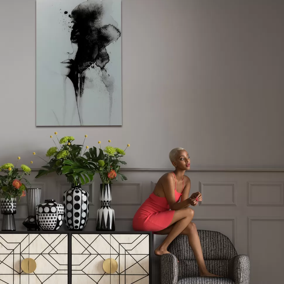 Obrazy-KARE Design Obraz Smokey Face 100x150 Cm
