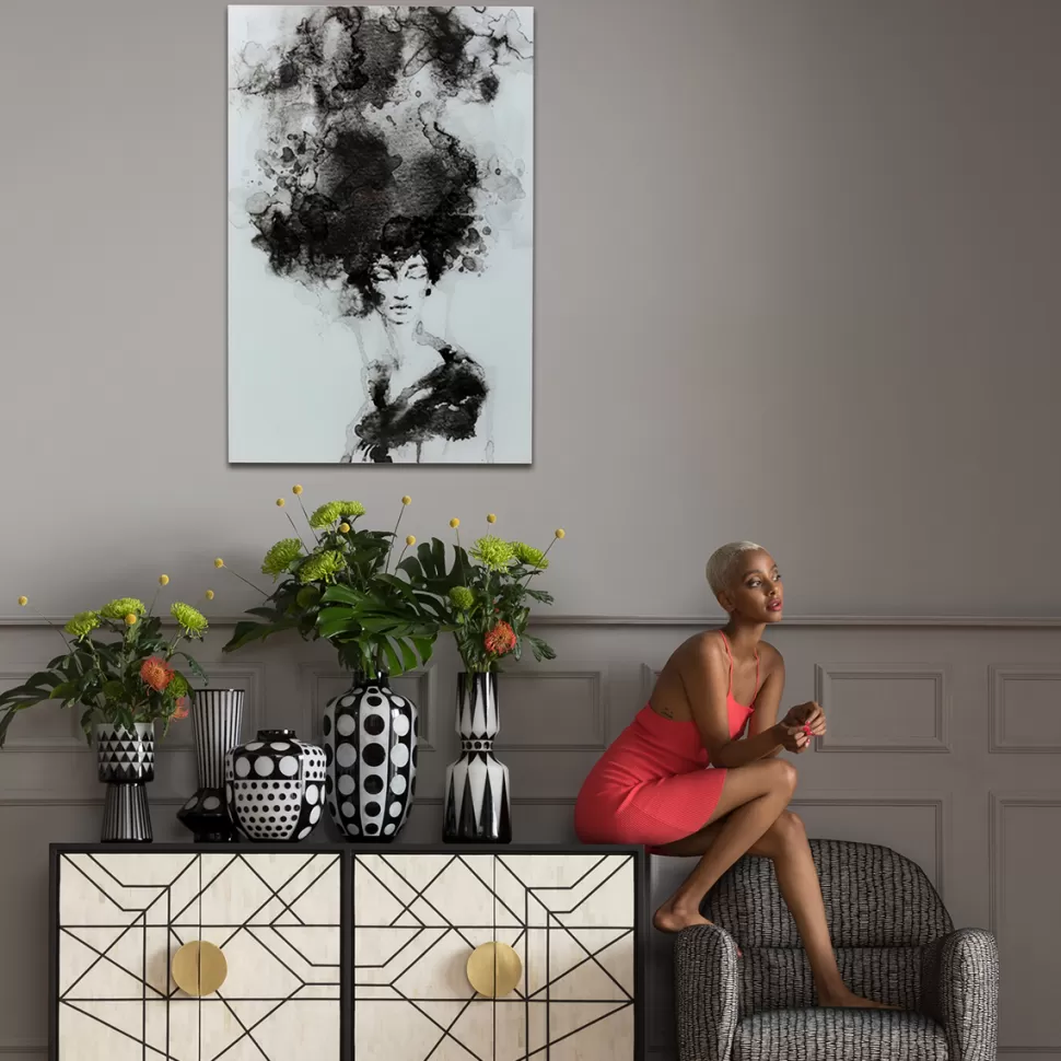 Obrazy-KARE Design Obraz Smokey Hair 100x150 Cm Szary