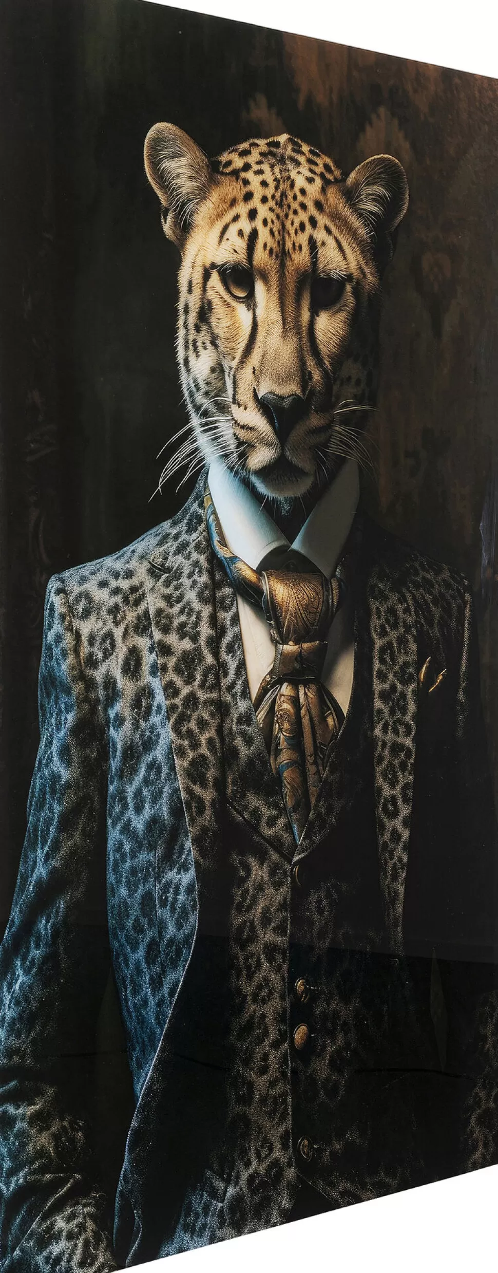 Obrazy-KARE Design Obraz Szklany Duży 100x150 Cm Motyw Zwierzęcy Pan Gepard