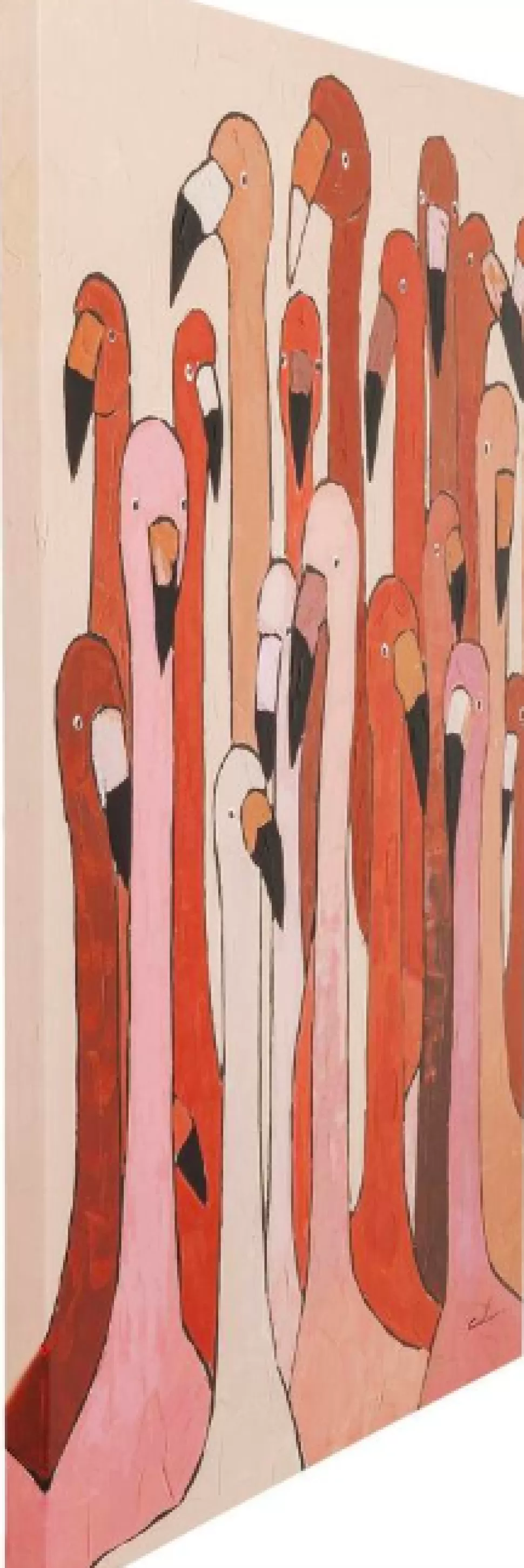 Obrazy-KARE Design Obraz Touched Flamingo Meeting 90x120 Cm