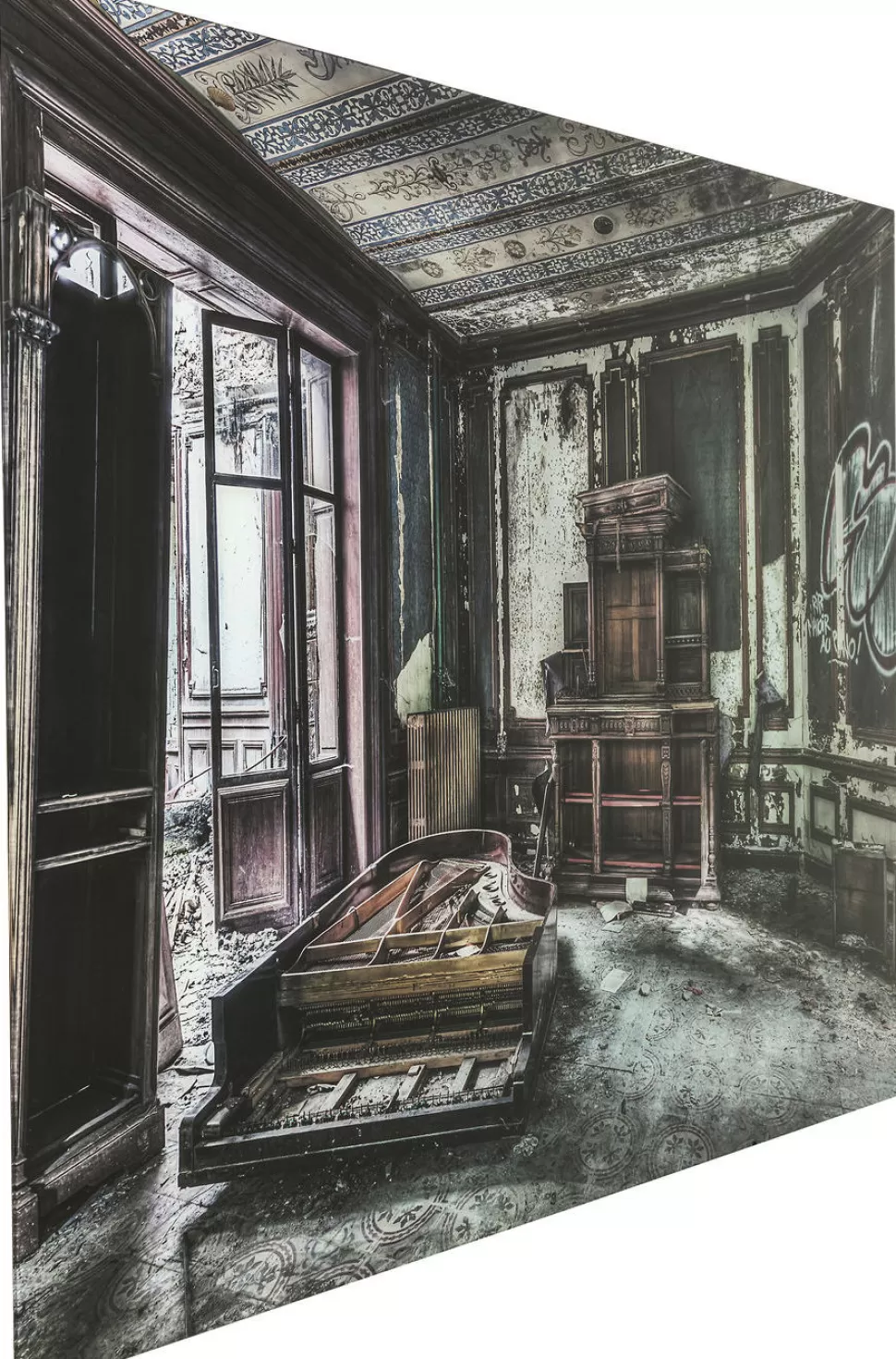 Obrazy-KARE Design Obraz Vintage Piano Room 150x100 Cm