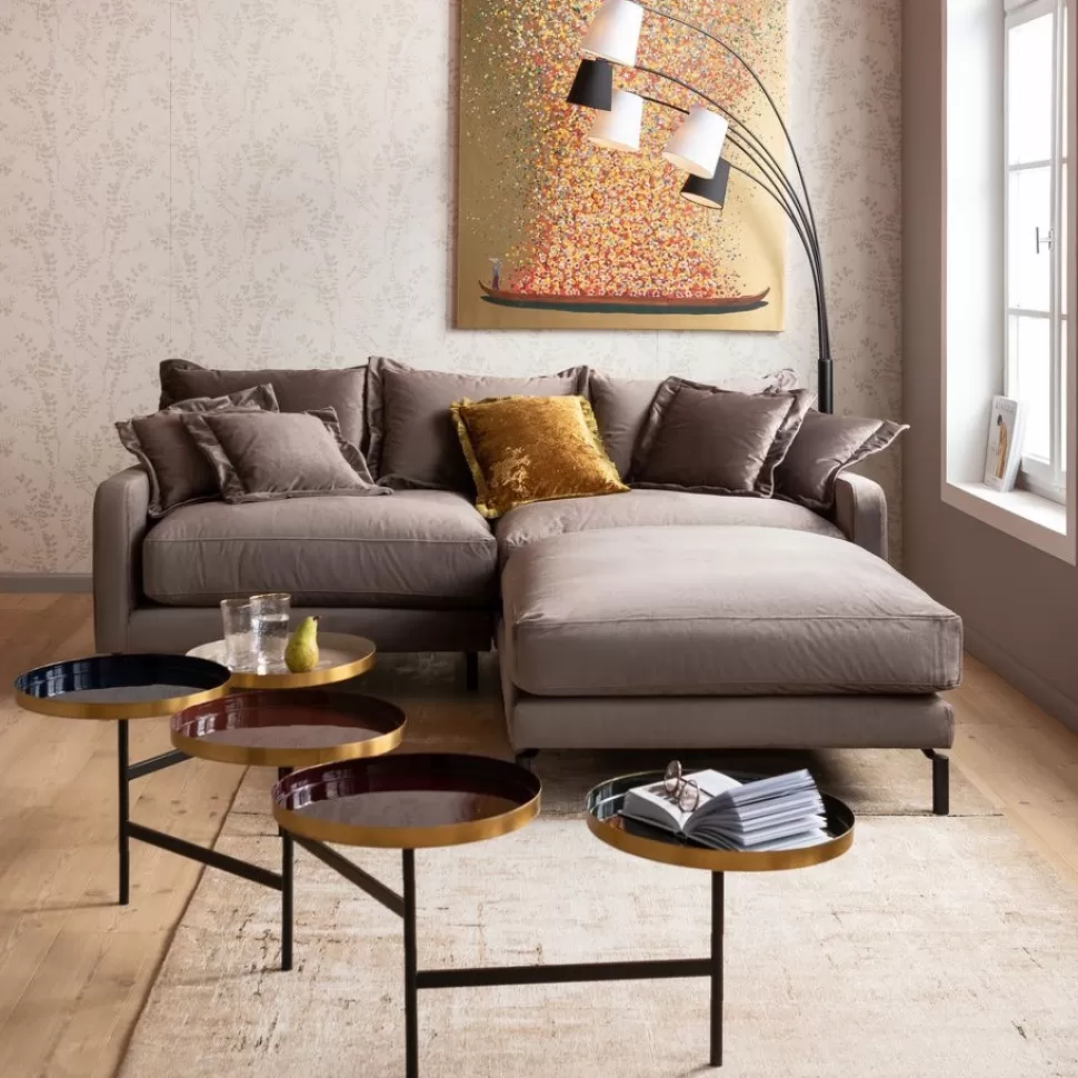 Taborety-KARE Design Podnóżek Lullaby 100x100 Cm Taupe