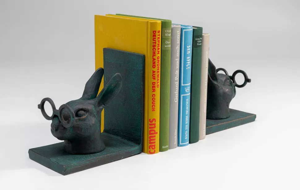 Podpórki Na Książki-KARE Design Podpórki Na Książki Smart Rabbit 2 El. 32x18 Cm Aluminium