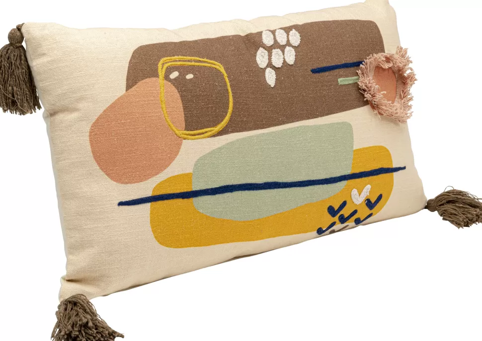 Poduszki Dekoracyjne-KARE Design Poduszka Dekoracyjna Kolorowe Wzory I Frędzle 60x35 Cm