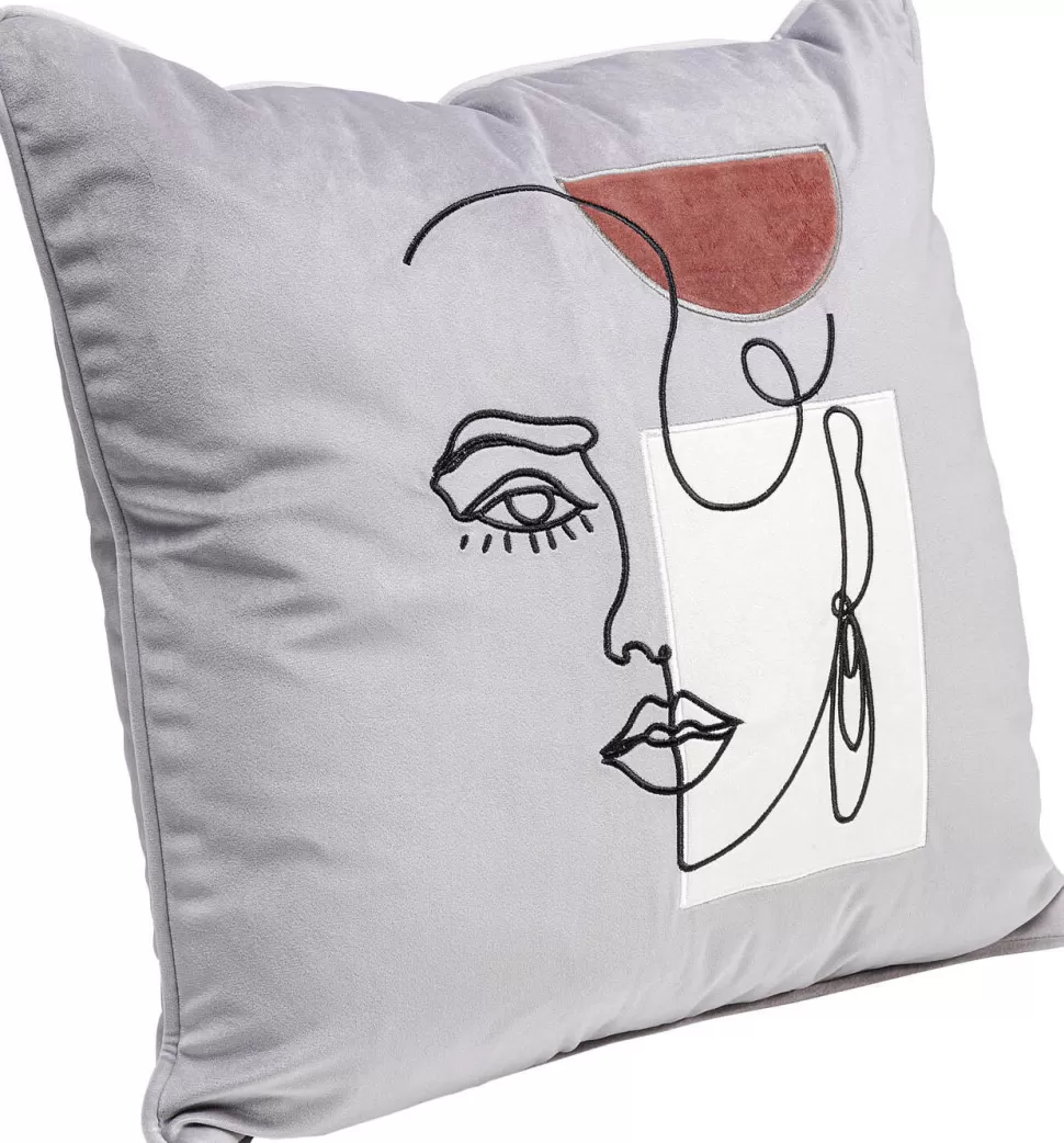 Poduszki Dekoracyjne-KARE Design Poduszka Dekoracyjna Mademoiselle 45x45 Cm Szara