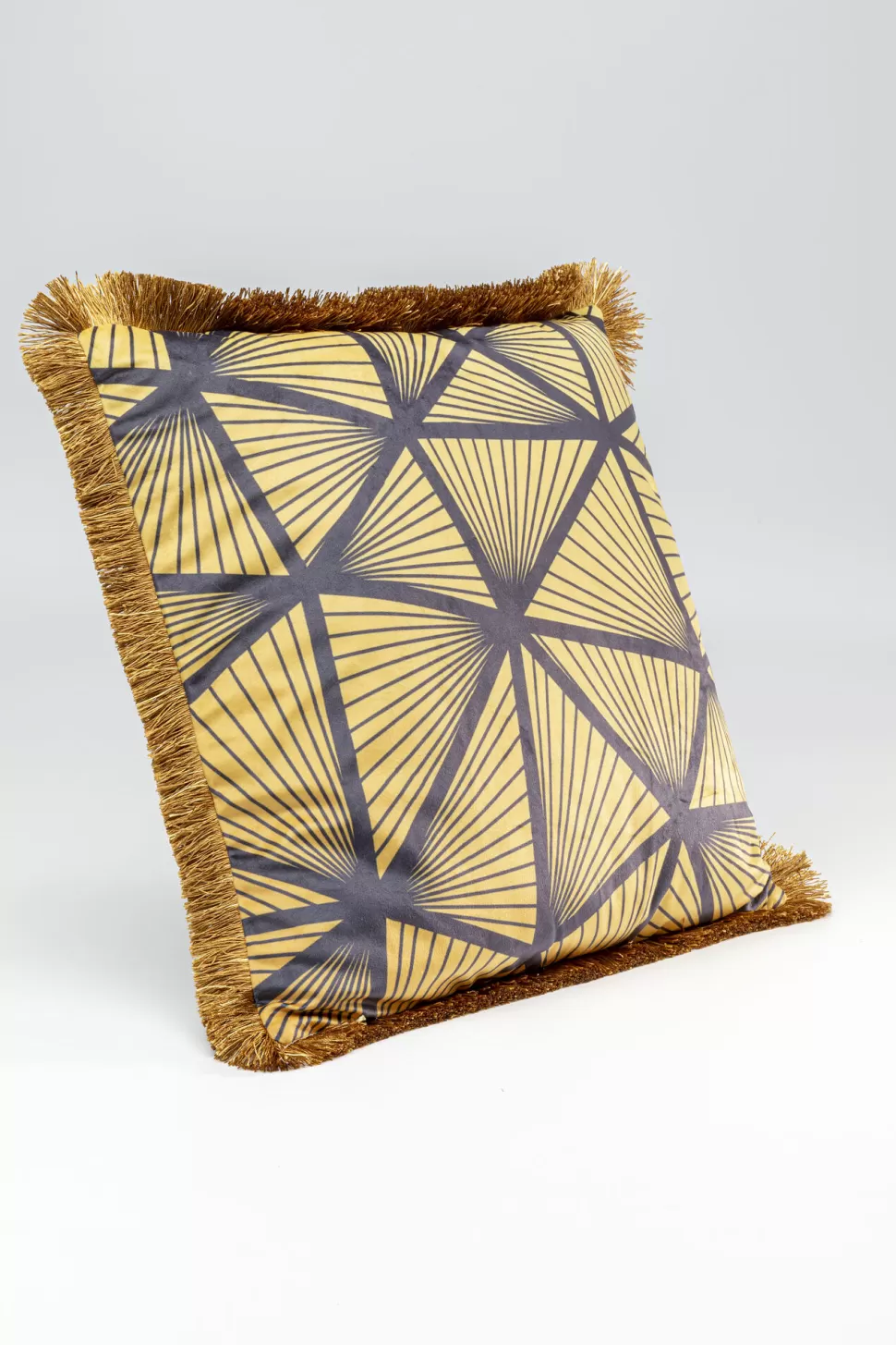 Poduszki Dekoracyjne-KARE Design Poduszka Dekoracyjna Z Frędzlami 45x45 Cm Wzory Niebiesko-złote