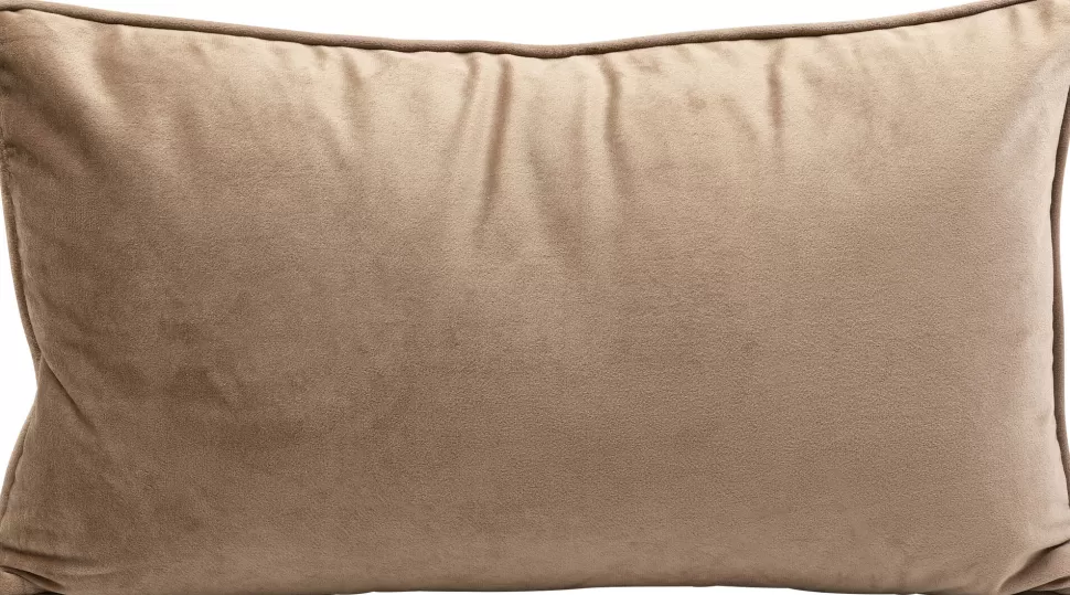 Poduszki Dekoracyjne-KARE Design Poduszka Dekoracyjna Z Lamówką Biało-brązowa 50x30 Cm Czarne Wzory