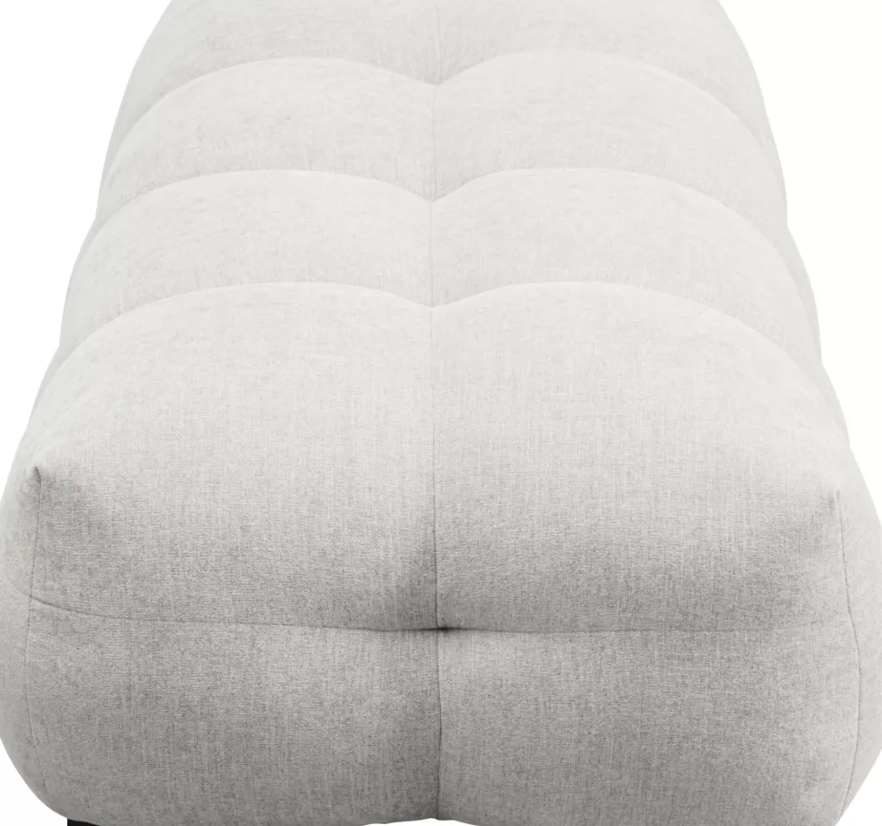 Pufy-KARE Design Pufa Pikowana Duża W Kolorze Kremowym 125x82 Cm