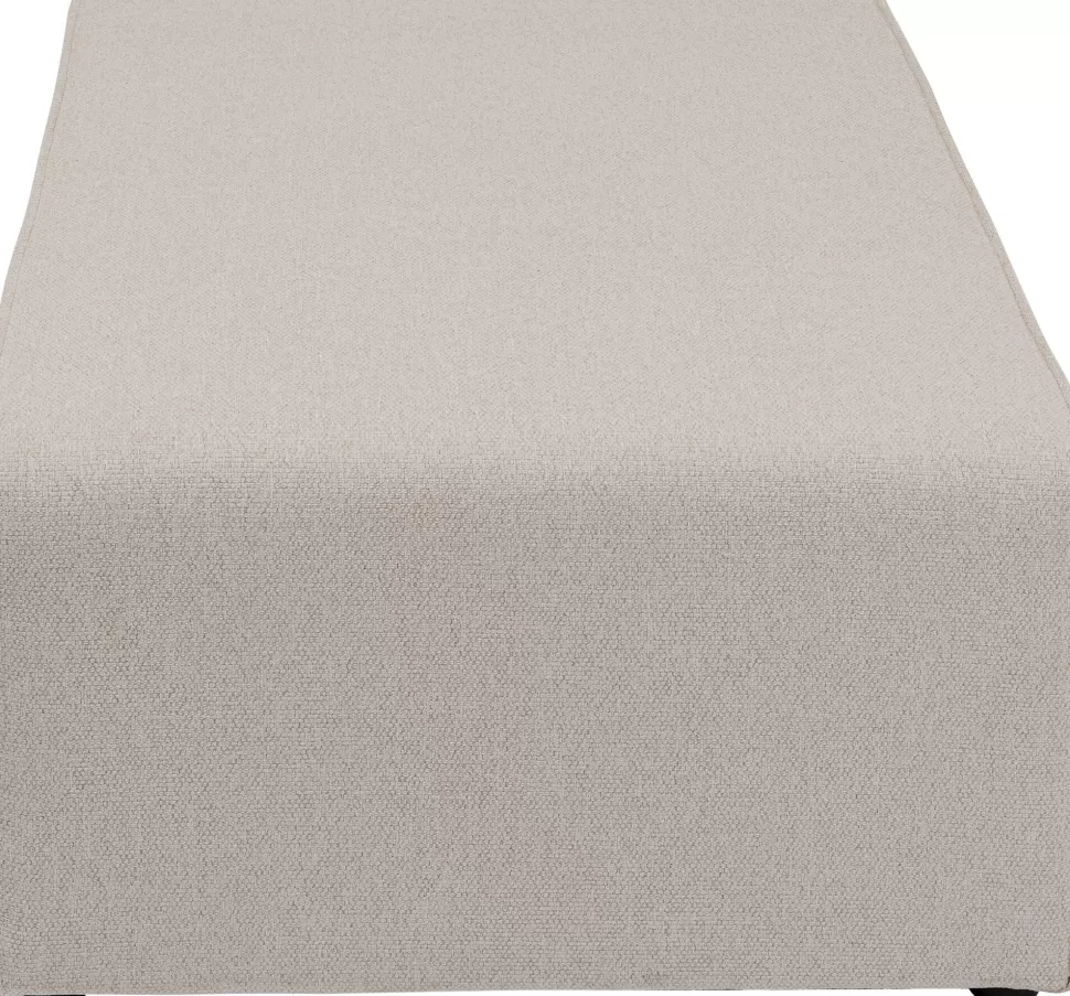 Pufy-KARE Design Pufa Tapicerowana Kremowa Prostokątna 100x68 Cm