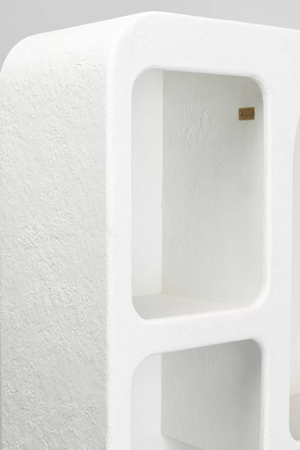 Regały-KARE Design Regał Do Salonu Biały Skandynawski Drewno I MDF 90x180 Cm