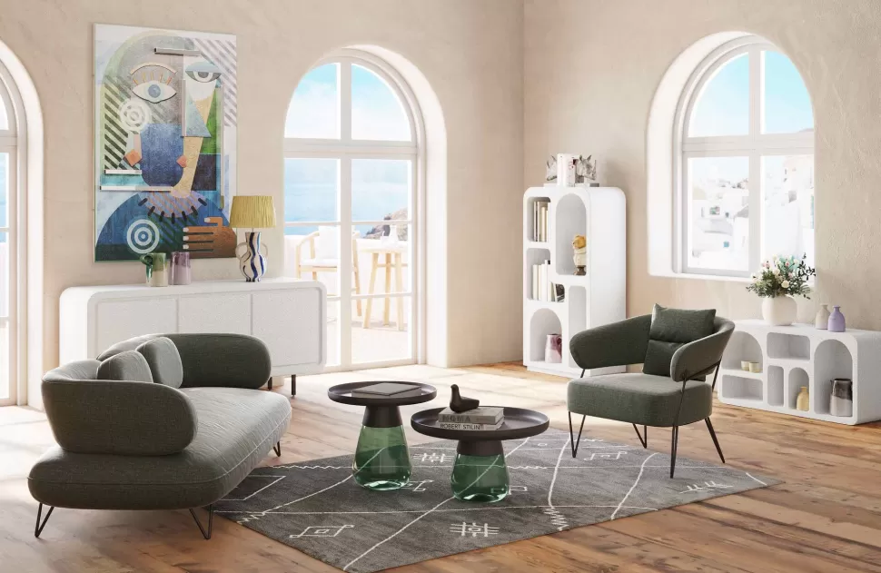Regały-KARE Design Regał Do Salonu Biały Skandynawski Drewno I MDF 90x180 Cm