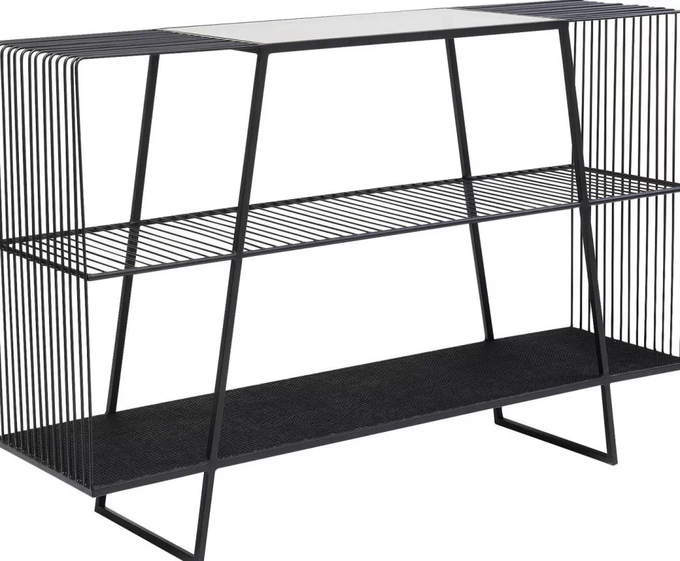 Regały-KARE Design Regał Mesh 120x78 Cm Czarny
