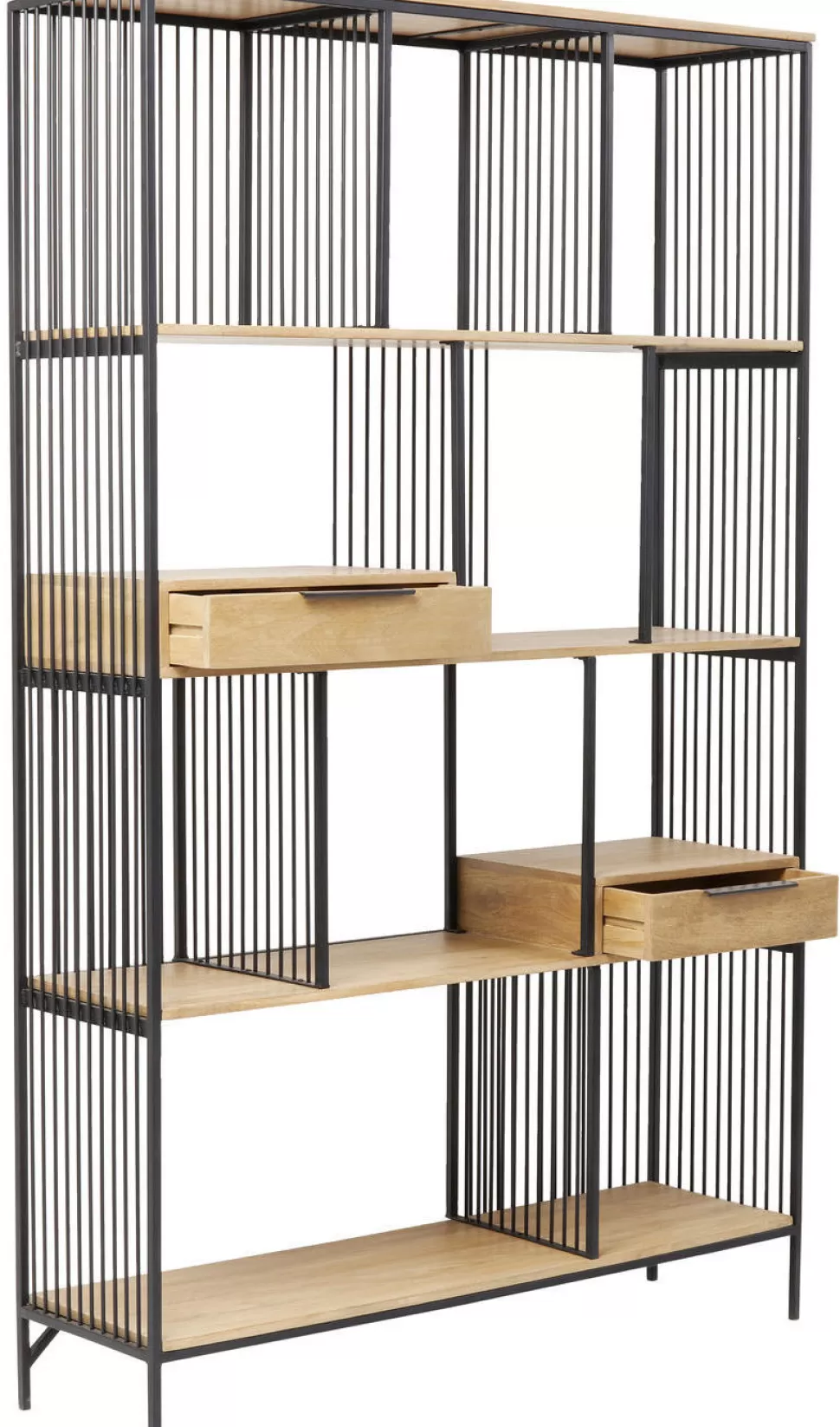 Regały-KARE Design Regał Modena 125x200 Cm Czarno-naturalny