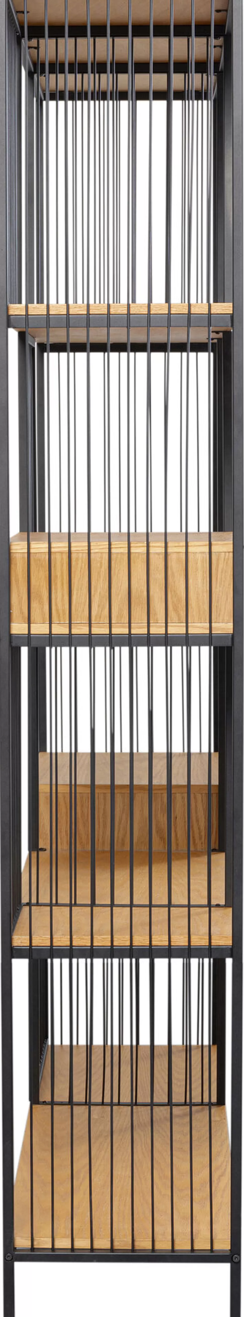 Regały-KARE Design Regał Stojący Z 2 Szufladami Fornir Dębowy I Stal 125x200 Cm