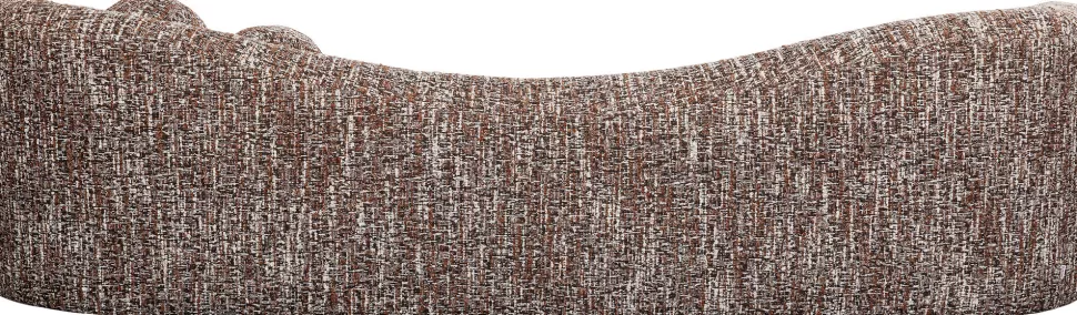 Sofy-KARE Design Sofa 3-osobowa Brązowa Tkanina Melanżowa 261 Cm Organiczne Kształy