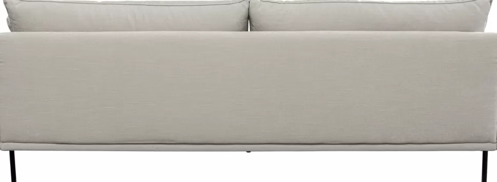 Sofy-KARE Design Sofa 3-osobowa Do Salonu Kremowa Z Czarnymi Stalowymi Nogami 245 Cm