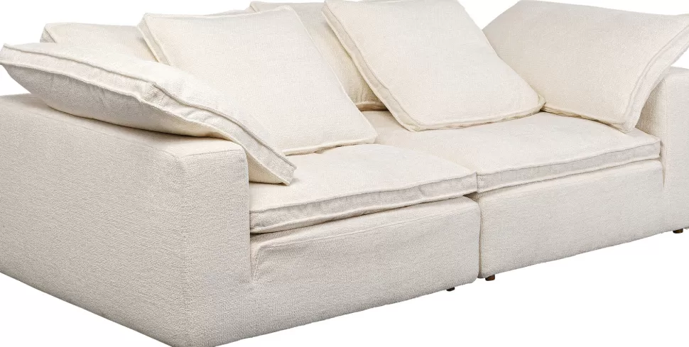 Sofy-KARE Design Sofa 3-osobowa Skandynawska Biała Z Poduszkami 230 Cm