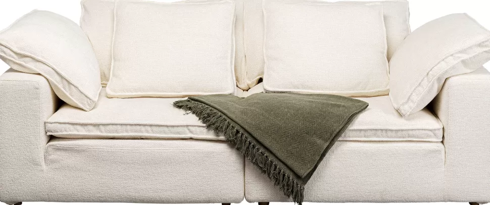 Sofy-KARE Design Sofa 3-osobowa Skandynawska Biała Z Poduszkami 230 Cm