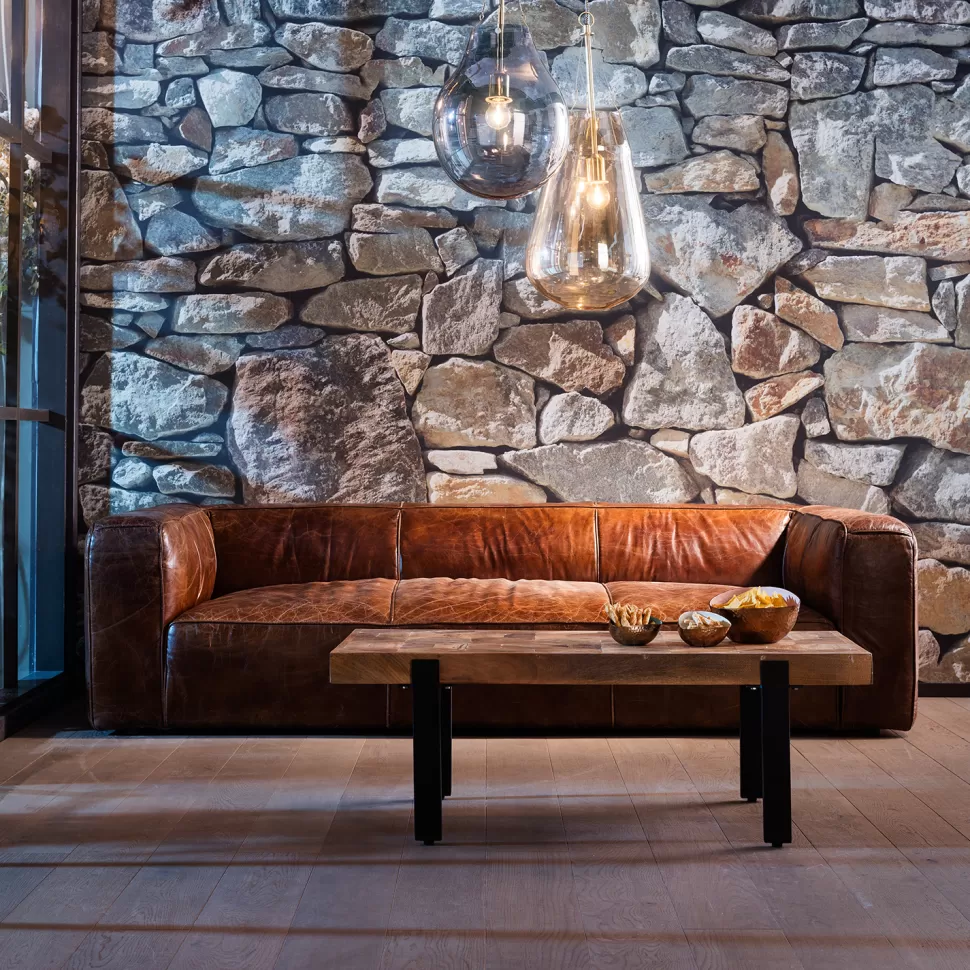 Sofy-KARE Design Sofa Cubetto 259x67 Cm Brązowa