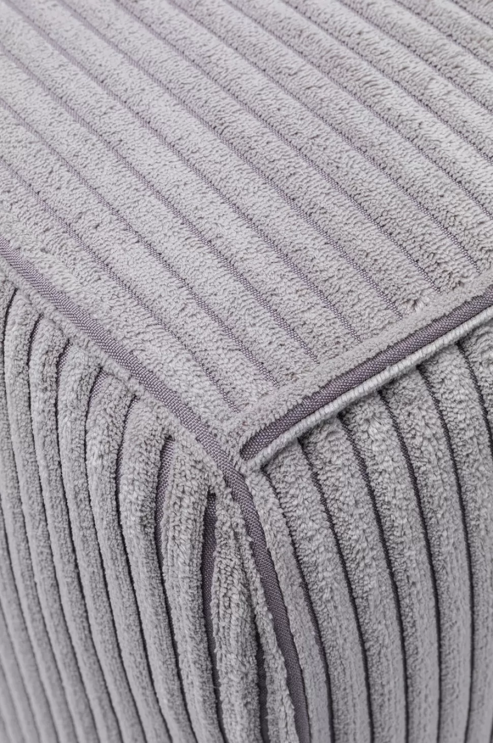 Sofy-KARE Design Sofa Cubetto Cord 3 Os. 220 Cm Jasnoszara
