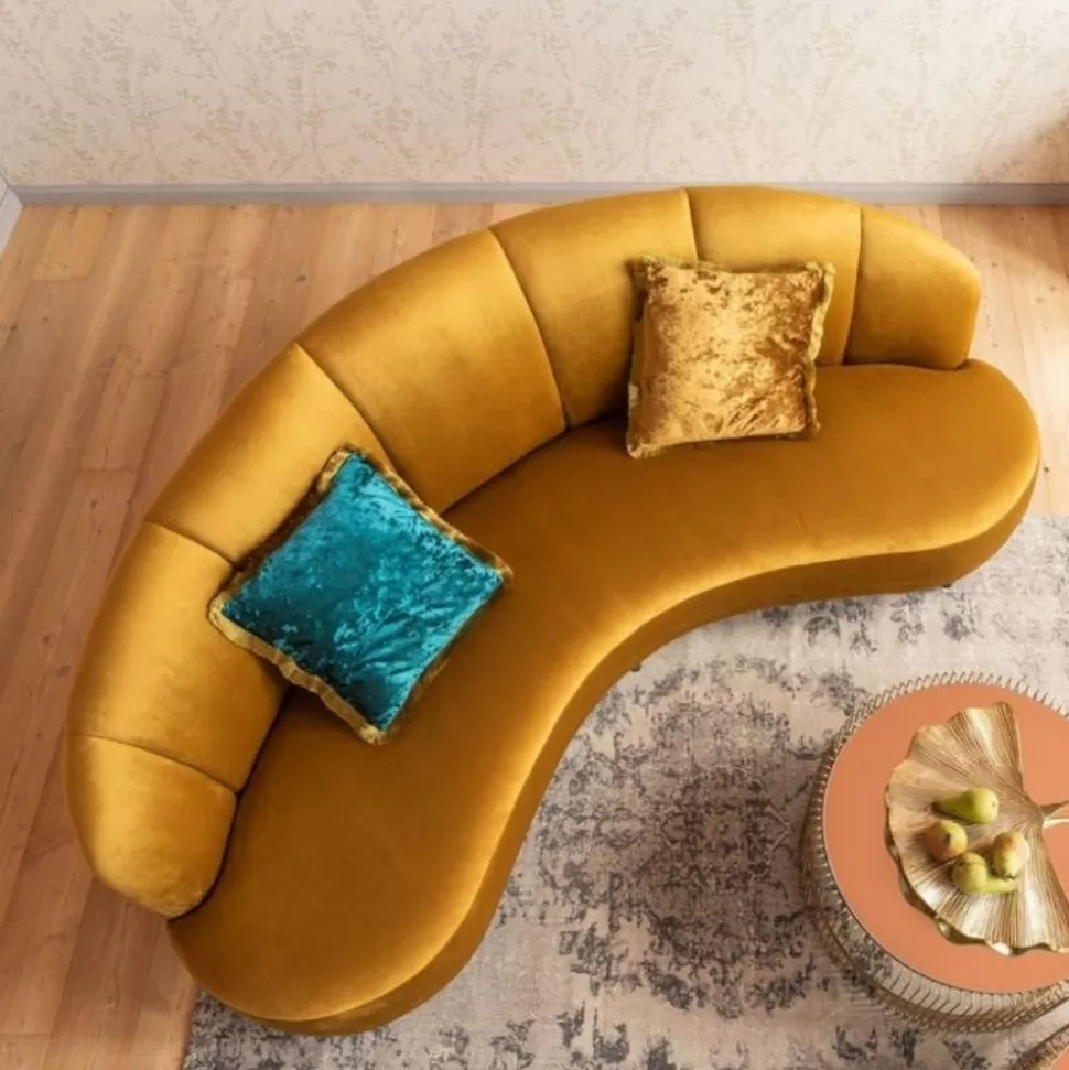 Sofy-KARE Design Sofa Dschinn 233x81 Cm Brązowa