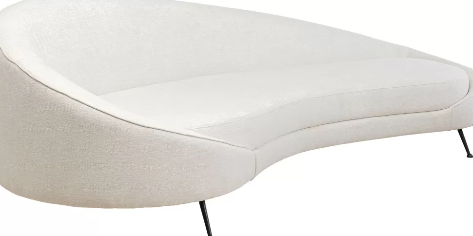 Sofy-KARE Design Sofa Duża Do Salonu Offwhite Nogi Czarne Stalowe 270 Cm