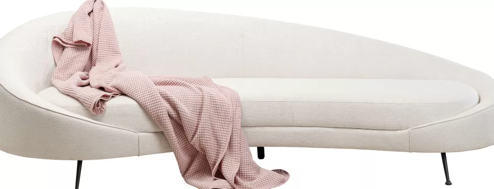 Sofy-KARE Design Sofa Duża Do Salonu Offwhite Nogi Czarne Stalowe 270 Cm