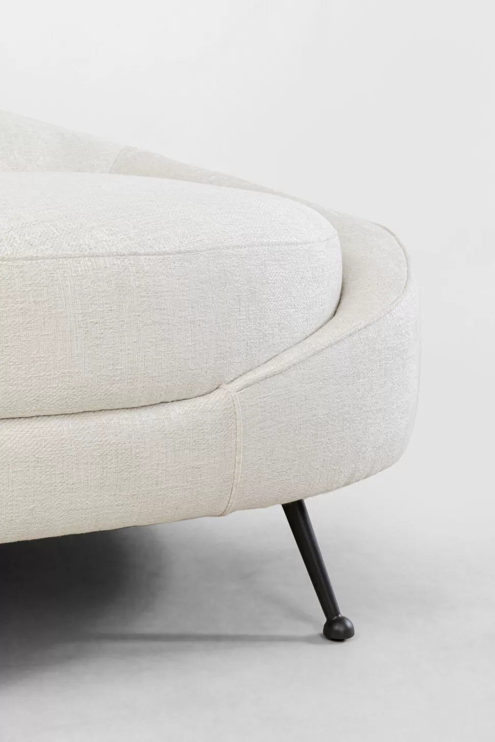 Sofy-KARE Design Sofa Duża Do Salonu Offwhite Nogi Czarne Stalowe 270 Cm