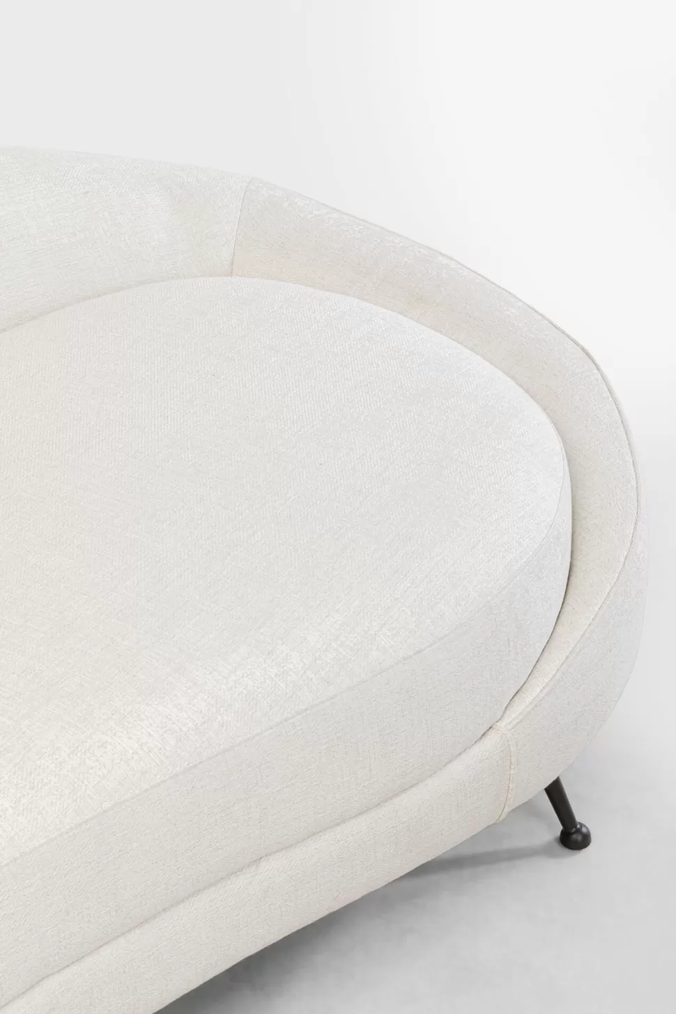 Sofy-KARE Design Sofa Duża Do Salonu Offwhite Nogi Czarne Stalowe 270 Cm