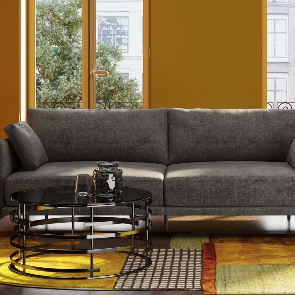 Sofy-KARE Design Sofa Edna 3-os. 245 Cm Szara