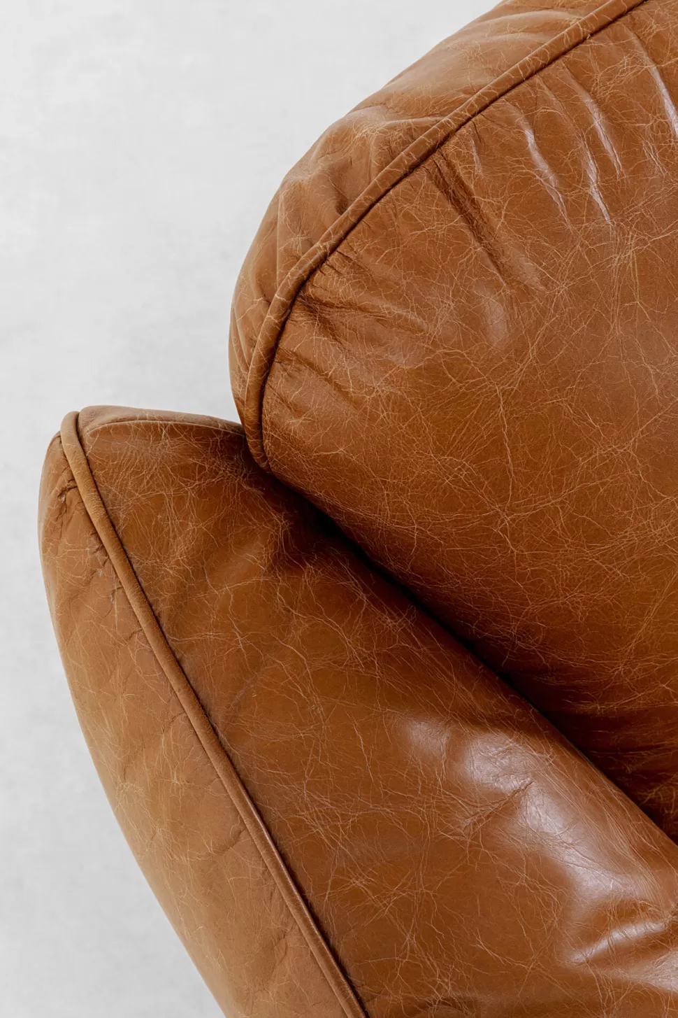 Sofy-KARE Design Sofa Ekskluzywna 3-osobowa Brązowa Skóra Semianilinowa Nogi Czarne 226 Cm