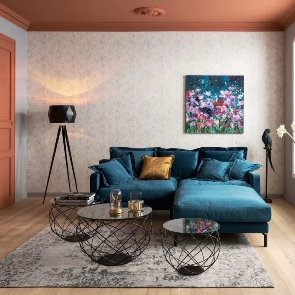 Sofy-KARE Design Sofa Lullaby 222x70 Cm Petrol