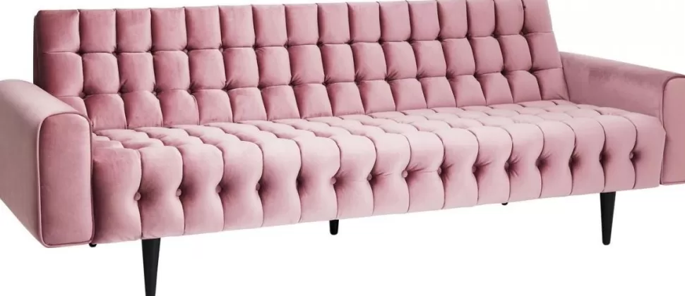 Sofy-KARE Design Sofa Milchbar 223x83 Cm Welwetowy Róż