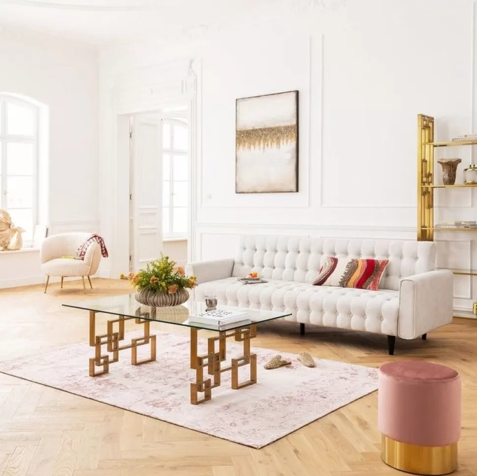 Sofy-KARE Design Sofa Rozkładana Milchbar 219 Cm Beżowa