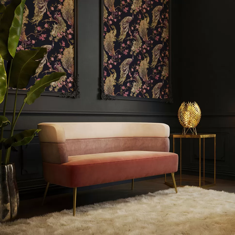 Sofy-KARE Design Sofa Sandwich 125 Cm Jasnoróżowa